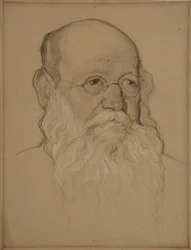 Retrato del revolucionario Conde Pyotr A. Kropotkin 1842-1921, 1920-1921