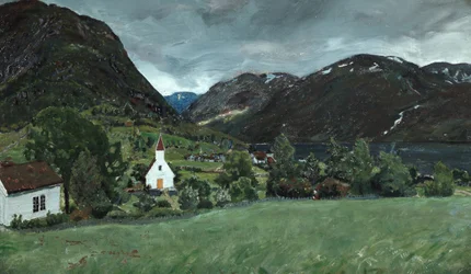 Rectoría e iglesia de Alhus