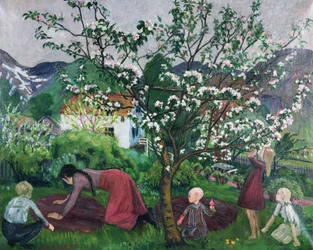 En el jardín, c.1914-15 (óleo sobre lienzo)