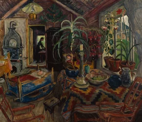Interior con cuna, c.1925 (óleo sobre lienzo)