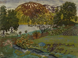 Noche de junio en el jardín.