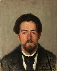 Retrato del autor Anton Chekhov, 1860-1904, 1895