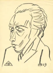 Retrato del Poeta Velimir Khlebnikov 1885-1922