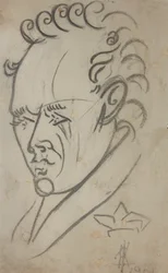 Retrato del poeta Vasili Kamensky 1884-1961, 1913