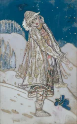 Diseño de vestuario para la obra de teatro La Doncella de Nieve de A. Ostrovsky, 1912