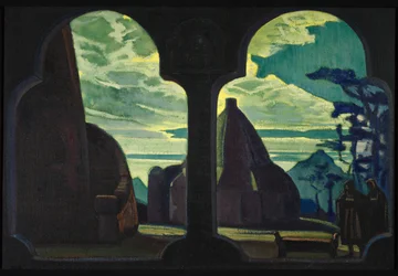 Diseño de Escenario para la Ópera Tristán e Isolda de R. Wagner, 1912