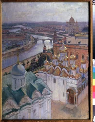 Vista de Moscú desde el Campanario de Iván el Grande. Pintura de Nikolai Nikolayevich Gritsenko (1856-1900), óleo sobre lienzo