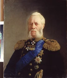 ""Retrato del almirante Alexander Panfilov (1808-1874)"" Pintura de Nikolai Nikolayevich Ge (Gay) (1831-1894) 1871 Museo Estatal de la Marina Central San Petersburgo