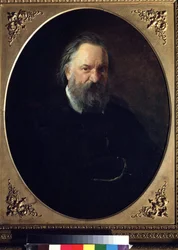 "" Retrato del escritor Alexander Herzen (Alexandre Hertzen) (1812-1870) "" Pintura de Nikolai Nikolayevich Ge (Gay) (1831-1894) 1867 Galería Estatal Tretyakov, Moscú