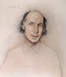 Retrato del escritor ruso Andrei Biely (o Belyj o Beli