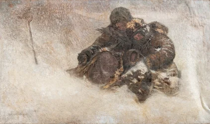 Tormenta de nieve. Niños