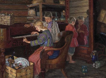 La socialización por Bogdanov-Belsky, Nikolai Petrovich (1868-1945)