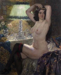 La lámpara verde, siglo XX (óleo sobre lienzo)