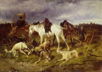 En la caza, años 1870