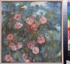 Ramo de flores. Obra de Nikolai Nikolayevich Sapunov (Sapounov) (1880-1912), témpera sobre cartón, hacia 1910. Arte ruso, siglo XX, art nouveau. Museo Estatal al Aire Libre de Rostov, Moscú.