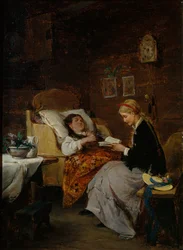 Visita a una paciente (óleo sobre lienzo)