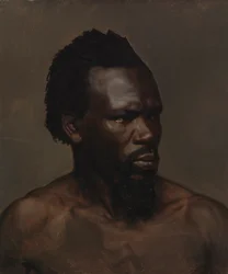 Retrato de busto de un hombre negro