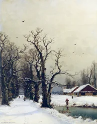Escena de invierno, siglo XIX
