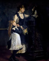 Huérfanos, cuadro de Nino Carnevali (1849-después de 1912)