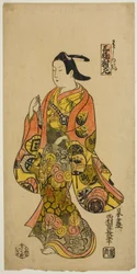 Al estilo de un joven (Wakashu fu), hoja izquierda del tríptico (Sanpukutsui hidari)