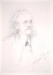 Retrato de Sir Arthur James Balfour (1848-1930) de un álbum sobre la Entente Cordiale