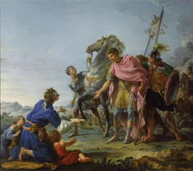 Trajano (53-117) mostrando misericordia, 1765