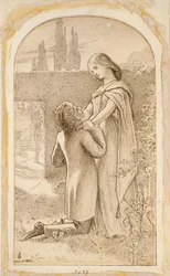 Dos amantes en un jardín estrellado, 1862
