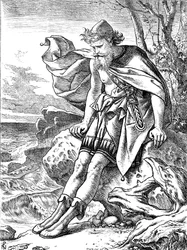 Ulises en Ogygia, 1864
