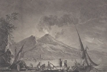 Vista del Monte Vesubio como era en 1757, 1762