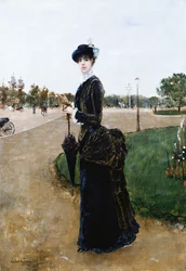 Una Dama Elegante en el Bois de Boulogne, 1880