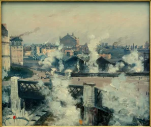 El Puente de Europa y la estación Saint-Lazare