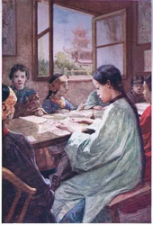 Una escuela china c.1900