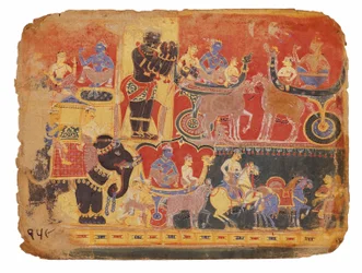 Ilustración para el Bhagavata Purana el
Rukmini-Haran, primera mitad del siglo XVI
