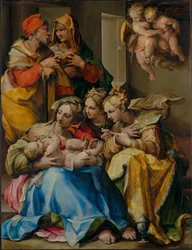 La Sagrada Familia con las santas Ana, Catalina de Alejandría y María Magdalena
