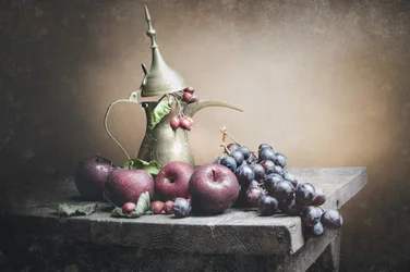 Fruta rústica y dallah