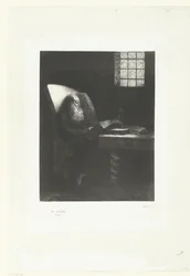 El lector
Le Liseur (título en el objeto)
Retrato de Rodolphe Bresdin