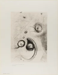 Y que ojos sin cabeza flotaban como moluscos, lámina XIII de Tentation de St. Antoine