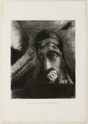 Rostro del Misterio (En mi sueño vi en el cielo un ROSTRO DEL MISTERIO), lámina 1 de Homenaje a Goya