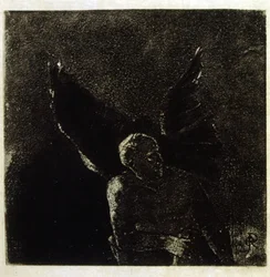 Ilustración de Odilon Redon para "Les Fleurs du Mal" de Baudelaire. 1891.