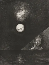 On the Horizon the Angel of Certitude, and in the Somber Heaven a Questioning Eye, lámina cuatro de To Edgar Poe