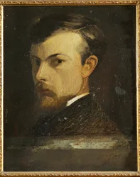 Retrato del artista (pintura sobre madera)