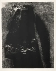La Tentación de San Antonio Primera Serie: Es el Diablo, Llevando Bajo Sus Dos Alas, 1888