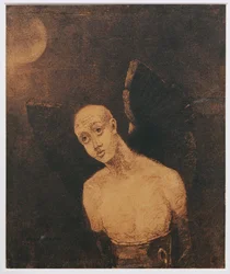El ángel caído (carboncillo sobre papel)