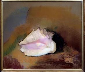 La concha. Pintura al pastel de Odilon Redon (1840-1916)