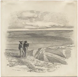 Dos figuras en un paisaje