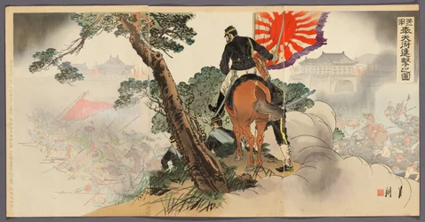 La Primera División Avanzando sobre Fengtienfu (Daiichigun Hotenfu shingeki no zu)
