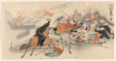Dos generales y sus hombres participando en una ardua batalla en Fenghuangcheng