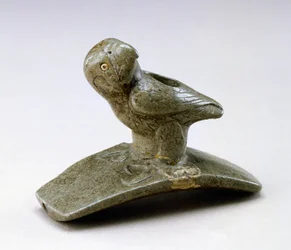 Pipa de efigie de halcón, 200 a.C.-100 d.C.