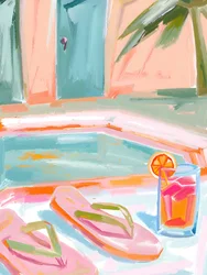 Un refresco veraniego junto a la piscina