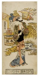 Un actor de kabuki en personaje femenino (onnagata)